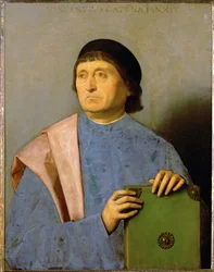 Portret van een man met een boek