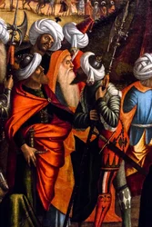 De steniging van de heilige Stefanus, cyclus van de heilige Stefanus, detail