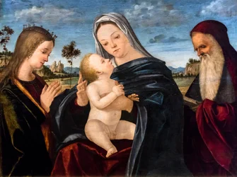 Maagd en kind met de heilige Catharina en de heilige Hiëronymus, circa 1503 (olieverf op hout)