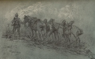 Krijtstudie door Vittorio Guaccimanni, ca. 1900