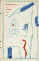 Illustratie voor De Merriemelk door David Burlyuk en anderen, 1914