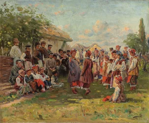 Festival in een Oekraïens dorp, ca. 1882-1917