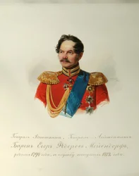 Portret van Generaal Yegor Fyodorovich Meiendorf (1794-1879) (Uit het Album van de Keizerlijke Paardengarde)