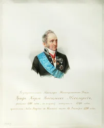 Portret van kanselier van het Russische Rijk graaf Karl Robert Nesselrode