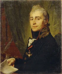 Portret van Alexander Fedoseyevich Bestuzhev