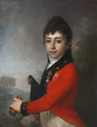 Portret van Baron Alexey Nikolaevich Serdobin 1790-1834 als Kind