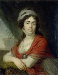 Portret van Maria Marfa Dmitrievna Dunina, geboren Norova, 1799
