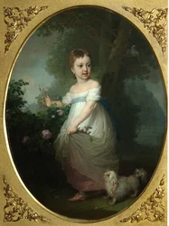 Portret van Yelena Naryshkina als kind, begin 1790s
