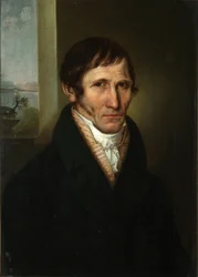 Portret van de beheerder van het Krasnopolets-landgoed in de regio Pskov, ca. 1813