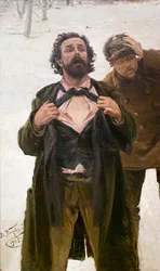 Studie voor het schilderij Bloedige Zondag 22 januari 1905