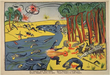 In het glorieuze augustusbos liggen duizend dode Duitsers