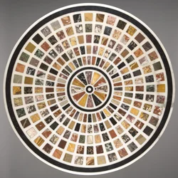 Neoklassieke tafel met specimen marmeren blad