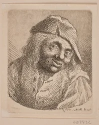 Borstbeeld van een boer