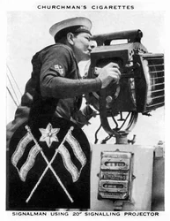 Seinman met 20 Signaleringsprojector, 1937