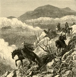 De afdaling van Mount Washington, 1872