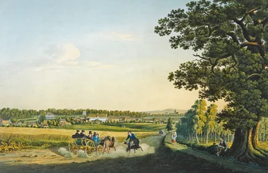 Uitzicht op Althaldensleben gegraveerd door Carl August Richer (1770-1848)