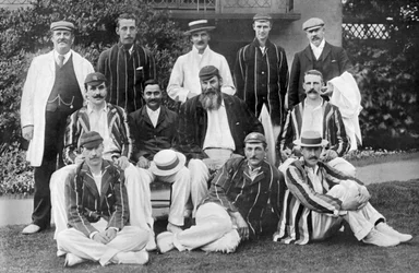 Heren XI voor de wedstrijd tegen Spelers op Lords Cricket Ground, Londen, 1899