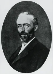 Portret van Emil Theodor Kocher (1841-1917), Zwitserse arts, Nobelprijs voor Geneeskunde in 1909 (gravure)