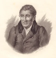 Portret van Italiaanse dichter Jacopo Vittorelli (1749-1835), kopergravure door Bonatti