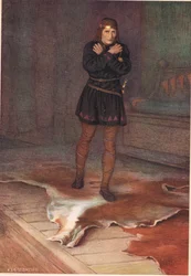 Hamlet beraamt hoe hij gemeen tegen zijn moeder zal praten, uit 