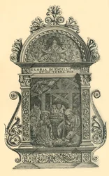 Zilveren pax met geboortetafereel, vroege-midden 19e eeuw, 1881
