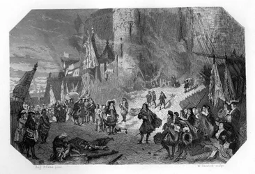 Menno van Coehoorn, Nederlandse soldaat en militair ingenieur, bij het Beleg van Namen, 1692, ca. 1870