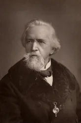 George Jacob Holyoake (1817-1906) Engelse secularist en sociaal hervormer. De laatste persoon in Engeland die gevangen werd gezet voor atheïsme (1842). Actief in de coöperatieve beweging. (woodburytype)