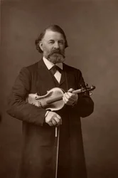 Joseph Joachim (1831-1907) Hongaarse violist, componist en directeur van het Berlijns Conservatorium