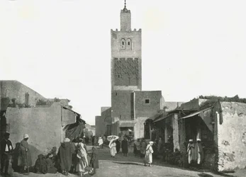 Straat in Tunis, Tunesië, 1895