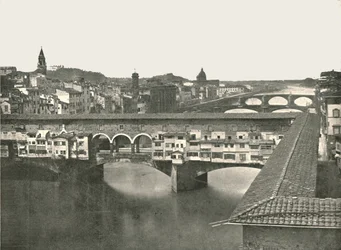 De Ponte Vecchio, Florence, Italië, 1895