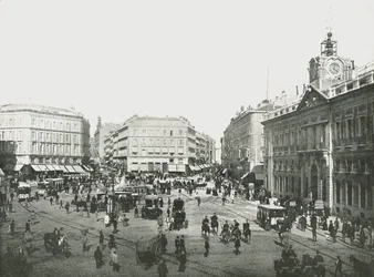 De Puerta del Sol, Madrid, Spanje, 1895