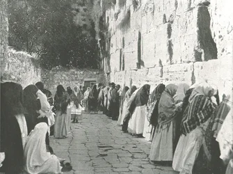 De Klaagmuur, Jeruzalem, Palestina, 1895