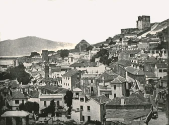 Uitzicht op de stad, Gibraltar, 1895