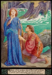 Aurelius en Dorigen (potlood  aquarel)