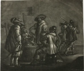 Groep van zes soldaten