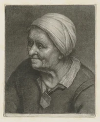 Portret van een oude vrouw