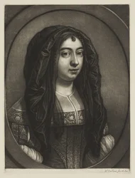 Portret van een vrouw met een sluier