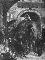 Een smalle weg in Caïro, ca. 1882