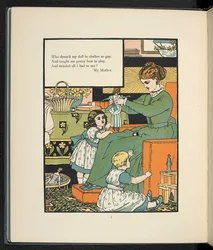 Een moeder met haar kinderen.