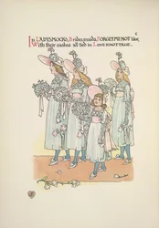 Bruidsmeisjes in vergeet-mij-niet blauwe ladysmocks