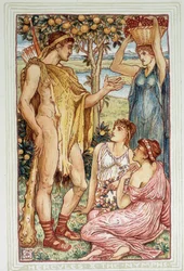 Hercules (Heracles) en de nimfen - in 