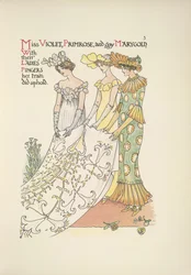 Juffrouw Violet, Primrose en vrolijke Marygold. Drie jonge dames