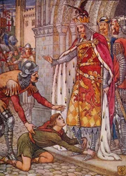 Jonge Owen doet een beroep op de koning, 1911