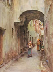 Een Steeg in Noli, ca. 1910