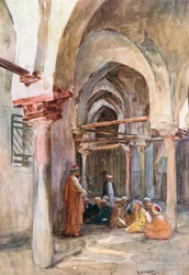 Moskee van Sakhlun in Rosetta (kleurenlitho)
