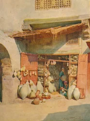 Pottenbakkersbazaar in een Nijl-dorp, ca. 1905, 1912