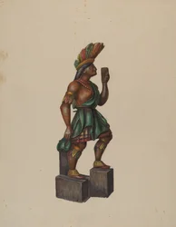 Cigar Store Indiaan, ca. 1936
