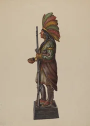 Cigar Store Indiaan, ca. 1936
