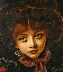 Portret van Alice Knewstub, de dochter van de kunstenaar