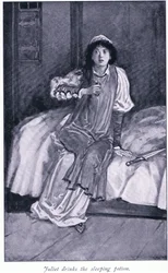 Juliet drinkt het slaapmiddel